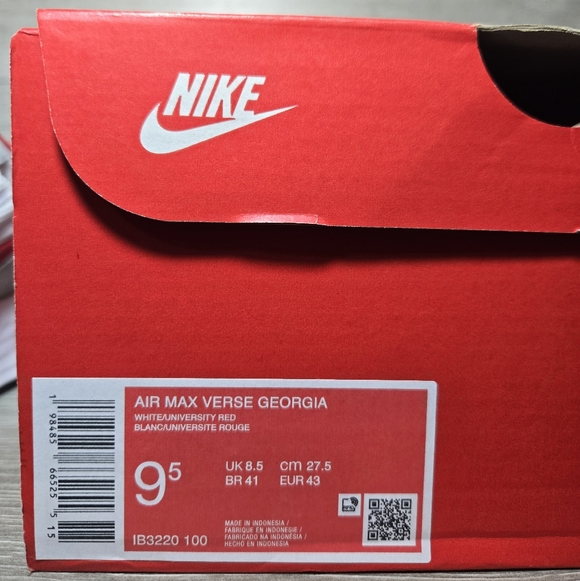 Nike Air Max Verse Georgia Bulldogs Shoes UGA Mens Size 9.5 New In Box Go Dawgs - Picture 7 of 7